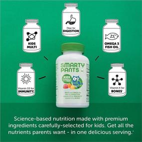 img 1 attached to 🍬 SmartyPants Kids Formula & Fiber Daily Gummy Multivitamin: Digestive Health Fiber, Immunity Boost Vitamins C, D3, & Zinc, Omega-3 Fish Oil (EPA & DHA), B6, Methyl B12, 120 Count