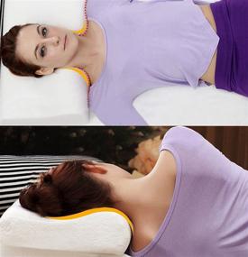 img 1 attached to 🌙 Ecosafeter Cervical Contour Memory Foam Pillow - Orthopedic Neck Pillow for Deep Sleep, Soft yet Supportive, Washable and Hypoallergenic, Not Standard Size