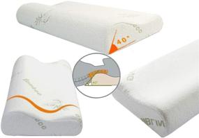 img 3 attached to 🌙 Ecosafeter Cervical Contour Memory Foam Pillow - Orthopedic Neck Pillow for Deep Sleep, Soft yet Supportive, Washable and Hypoallergenic, Not Standard Size