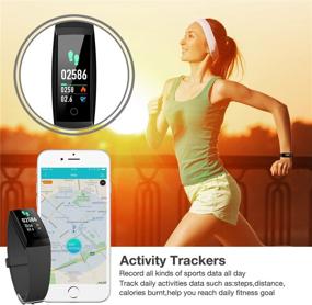 img 2 attached to 💪 Kirlor Colorful Fitness Tracker with Heart Rate and Blood Pressure Monitor, Smart Watch Pedometer Activity Tracker Bluetooth for Android & iOS