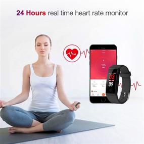 img 1 attached to 💪 Kirlor Colorful Fitness Tracker with Heart Rate and Blood Pressure Monitor, Smart Watch Pedometer Activity Tracker Bluetooth for Android & iOS