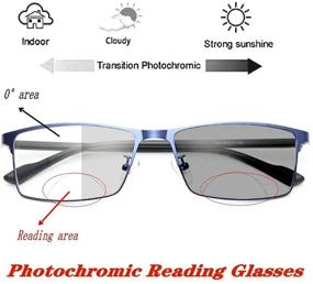 img 3 attached to Stylish Men's Bifocal Reading Glasses: Sun Photochromic Lens, Metal Frame, Transition for Presbyopia