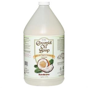 img 3 attached to 🥥 NutriBiotic – Pure Coconut Oil Soap: Organic, Unscented, 1 Gallon Size, Biodegradable, Vegan-friendly & GMO, Gluten, Paraben, Sulfate-Free – Rich, Cleansing Lather