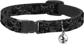 img 4 attached to Buckle Down Collar Breakaway Skull Inches Cats