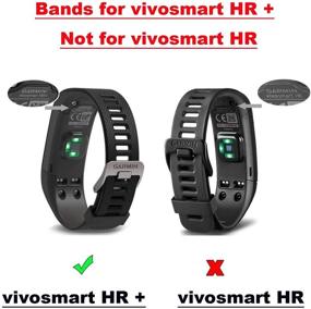 img 3 attached to 📱 ECSEM Replacement Soft Silicone Bands and Straps Compatible with Garmin Vivosmart HR+ (Not for Vivosmart HR) - Includes Tool and Screw