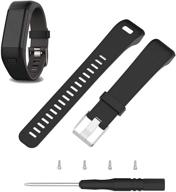 📱 ecsem replacement soft silicone bands and straps compatible with garmin vivosmart hr+ (not for vivosmart hr) - includes tool and screw logo