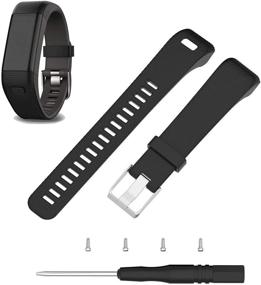 img 4 attached to 📱 ECSEM Replacement Soft Silicone Bands and Straps Compatible with Garmin Vivosmart HR+ (Not for Vivosmart HR) - Includes Tool and Screw