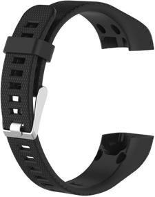 img 1 attached to 📱 ECSEM Replacement Soft Silicone Bands and Straps Compatible with Garmin Vivosmart HR+ (Not for Vivosmart HR) - Includes Tool and Screw