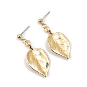 img 1 attached to 🌿 Shegirl Leaf Earrings: Stylish Gold Studs and Dangling Leaves – Perfect Fashion Jewelry for Women and Girls Gifts