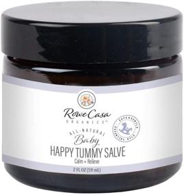 img 1 attached to 🌿 Rowe Casa Organics Happy Tummy Salve for Babies - Natural Gas and Colic Relief, Essential Oil Blend for Infant Stomach Issues