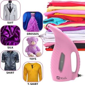 img 2 attached to 👕 Wollin Handheld Fabric Steamer: Fast-Heating, Portable & High-Capacity Garment & Clothes Steam Cleaner for Home & Travel - Includes 2 Brushes