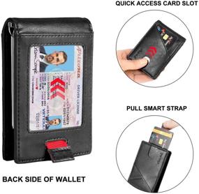 img 1 attached to 🔒 RFID Blocking Minimalist Wallet for Men – Sleek Outside Wallets, Card Cases & Money Organizers