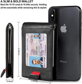 img 3 attached to 🔒 RFID Blocking Minimalist Wallet for Men – Sleek Outside Wallets, Card Cases & Money Organizers