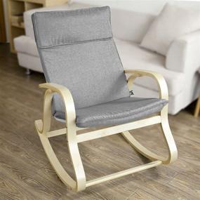 img 4 attached to 🪑 FST15-DG Haotian Rocking Chair: Comfortable Relax Lounge Chair with Cushion