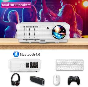 img 2 attached to WiFi Bluetooth Projector 5000 Lumen Full HD 1080P Video Outdoor Movie Projector 200&#34
