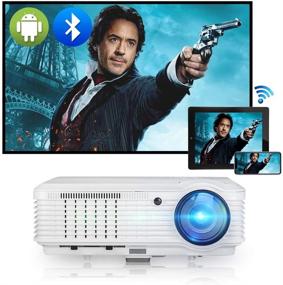 img 4 attached to WiFi Bluetooth Projector 5000 Lumen Full HD 1080P Video Outdoor Movie Projector 200&#34