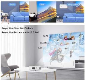 img 1 attached to WiFi Bluetooth Projector 5000 Lumen Full HD 1080P Video Outdoor Movie Projector 200&#34