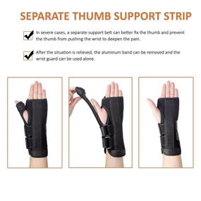 img 1 attached to 🖐️ Adjustable Carpal Tunnel Wrist Brace with Removable Thumb Splint - Pain Relief Support for Tendonitis, Arthritis - Night Sleep Wrist & Thumb Stabilizer for Women and Men