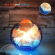 🌸 himalayan salt lamp: dimmable usb pink salt lamp with blue bowl - natural crystal sea salt night light for mood lighting, decor, meditation, yoga, and household gifts логотип