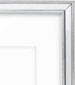 img 3 attached to 🖼️ Isaac Jacobs 11x14 Silver Beveled Mirror Picture Frame: Classic Slanted Angle Wall Décor for 8x10 Photos