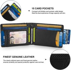 img 2 attached to 👛 Premium Leather Wallets with Minimalist Design, RFID Blocking for Men's Wallets, Card Cases & Money Organizers