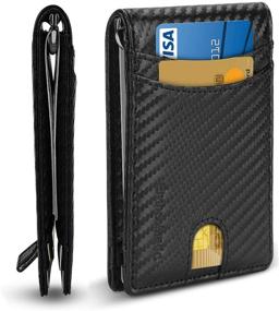 img 4 attached to 👛 Premium Leather Wallets with Minimalist Design, RFID Blocking for Men's Wallets, Card Cases & Money Organizers