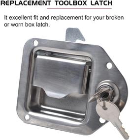 img 3 attached to 🔒 Stainless Steel Toolbox RV Handle Latch – Paddle Lock for Trailer Door, RV Camper, Truck Bed Toolboxes – 3/8'' x 3-1/4''