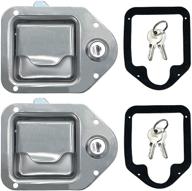 🔒 stainless steel toolbox rv handle latch – paddle lock for trailer door, rv camper, truck bed toolboxes – 3/8'' x 3-1/4'' logo