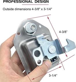 img 1 attached to 🔒 Stainless Steel Toolbox RV Handle Latch – Paddle Lock for Trailer Door, RV Camper, Truck Bed Toolboxes – 3/8'' x 3-1/4''