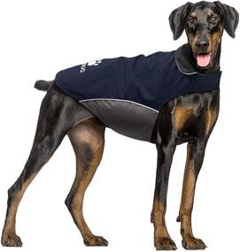 img 4 attached to 🌧️ IREENUO 100% Waterproof Dog Raincoat for Fall Winter - Adjustable Velcro & Reflective Stripes - Warm Jacket - Rainproof Coat for Medium Large Dogs