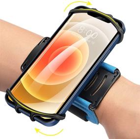 img 4 attached to 📱 Newppon Rotatable Cellphone Wristband: Phone Holder for iPhone 12 Pro Mini SE 2021 11 Pro Xs XR X 8 7 Plus Samsung Galaxy, Google Pixel LG - Ideal for Gym, Fitness, Exercise, Workout