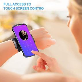 img 3 attached to 📱 Newppon Rotatable Cellphone Wristband: Phone Holder for iPhone 12 Pro Mini SE 2021 11 Pro Xs XR X 8 7 Plus Samsung Galaxy, Google Pixel LG - Ideal for Gym, Fitness, Exercise, Workout