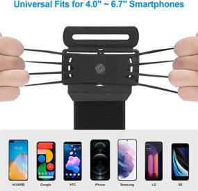 img 2 attached to 📱 Newppon Rotatable Cellphone Wristband: Phone Holder for iPhone 12 Pro Mini SE 2021 11 Pro Xs XR X 8 7 Plus Samsung Galaxy, Google Pixel LG - Ideal for Gym, Fitness, Exercise, Workout