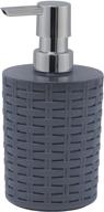 grey decorative woven design soap dispenser - superio wicker bathroom accessories logo