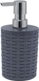 img 2 attached to Grey Decorative Woven Design Soap Dispenser - Superio Wicker Bathroom Accessories
