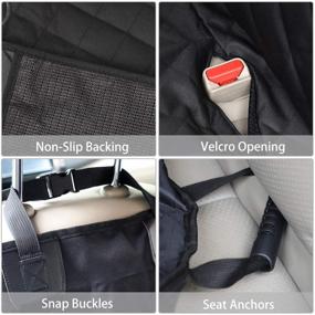 img 2 attached to 🐾 Waterproof Scratch Proof Nonslip Rear Seat Pet Cover for Tesla Model 3 and Model Y - Winter Accessories