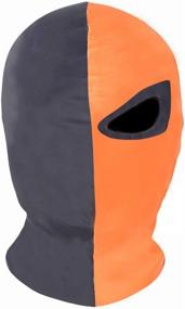 img 4 attached to 🎃 INNTURT Halloween Cosplay Balaclava Hood Mask - Black and Orange Face Cover