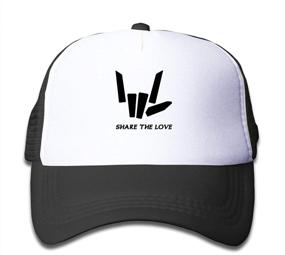img 1 attached to 🧢 Stylish and Adjustable Share The Love Mesh Hats for Boys and Girls – Baseball Trucker Caps for Kids