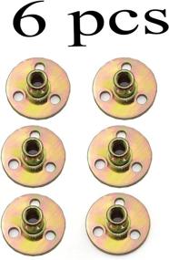 img 1 attached to 🔩 6-Pack RuiLing Zinc Plated Carbon Steel Tee Nut Fastener - 3-Hole Mounting Hardware Fitting with Female Thread 5/16"x2.5x37" Through-Hole Insert