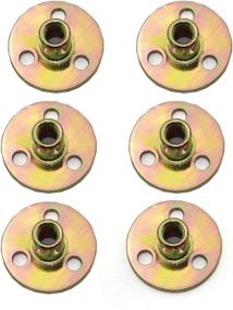 img 4 attached to 🔩 6-Pack RuiLing Zinc Plated Carbon Steel Tee Nut Fastener - 3-Hole Mounting Hardware Fitting with Female Thread 5/16"x2.5x37" Through-Hole Insert