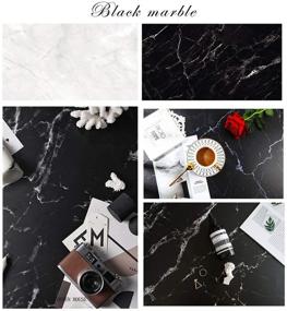 img 2 attached to Enhance Your Photography with Marble Backdrop Paper 4-Pack Kit - Ideal for Food, Product, and Jewelry Shots, Blogging Props, and Tabletop Pictures - 22x34Inch/ 56x86cm Size - Double Sided Background Rolls - With 8 Patterns