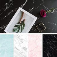 enhance your photography with marble backdrop paper 4-pack kit - ideal for food, product, and jewelry shots, blogging props, and tabletop pictures - 22x34inch/ 56x86cm size - double sided background rolls - with 8 patterns logo