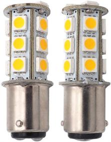 img 4 attached to GRV Ba15d 1142 1076 LED Bulb 18-5050SMD AC/DC 12V-24V: Super Bright for RV Camping, Boat, and Trailer Light - Warm White (Pack of 2)