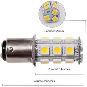 img 3 attached to GRV Ba15d 1142 1076 LED Bulb 18-5050SMD AC/DC 12V-24V: Super Bright for RV Camping, Boat, and Trailer Light - Warm White (Pack of 2)