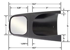 img 1 attached to CIPA Custom Towing Mirror for Ford/Lincoln - Passenger Side - Model 11602