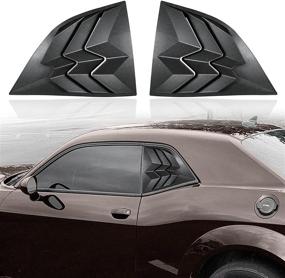 img 4 attached to 🏎️ ROUTEKING Side Window Louvers Challenger Air Vent Scoop Windshield Sunshade Cover Blinds - GT Lambo Racing Style ABS, Fits Dodge Challenger 2008-2020 (Matte Black)