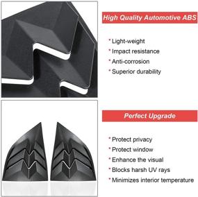 img 3 attached to 🏎️ ROUTEKING Side Window Louvers Challenger Air Vent Scoop Windshield Sunshade Cover Blinds - GT Lambo Racing Style ABS, Fits Dodge Challenger 2008-2020 (Matte Black)