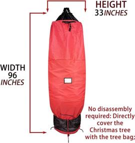img 2 attached to 🎄 Premium Upright Christmas Tree Storage Bag - Fits up to 10 Foot Tall Artificial Trees | Durable 600D Canvas Fabric Container | Easy & Convenient Holiday Storage Solution