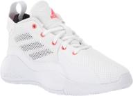 👟 adidas girls' rose shoes in scarlet, black, and white - athletic footwear logo