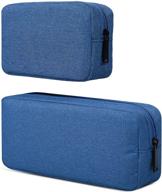 👜 compact and versatile universal electronics accessories organizer bag – blue, small+big logo